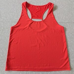 J.Crew XL Lightweight Red Racerback Activewear Tank Top Cut-Out Gym Yoga